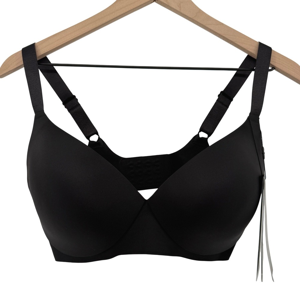 EBY Pain Free T-Shirt Bra Black 36DD Wire Free Adjustable Stretch Comfy New
